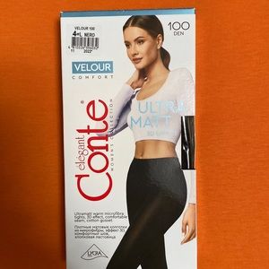 New warm microfiber pantyhose 3D effect L size black color Europe product